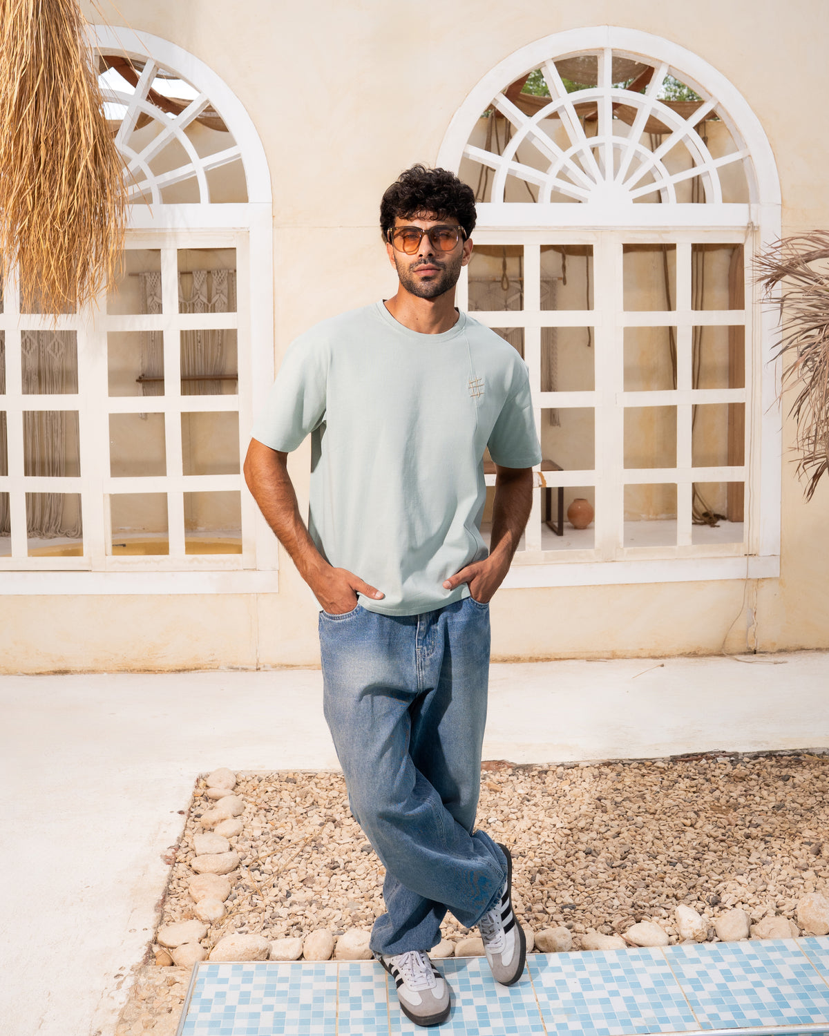 The Hand-Stitched Round Tee - Mint