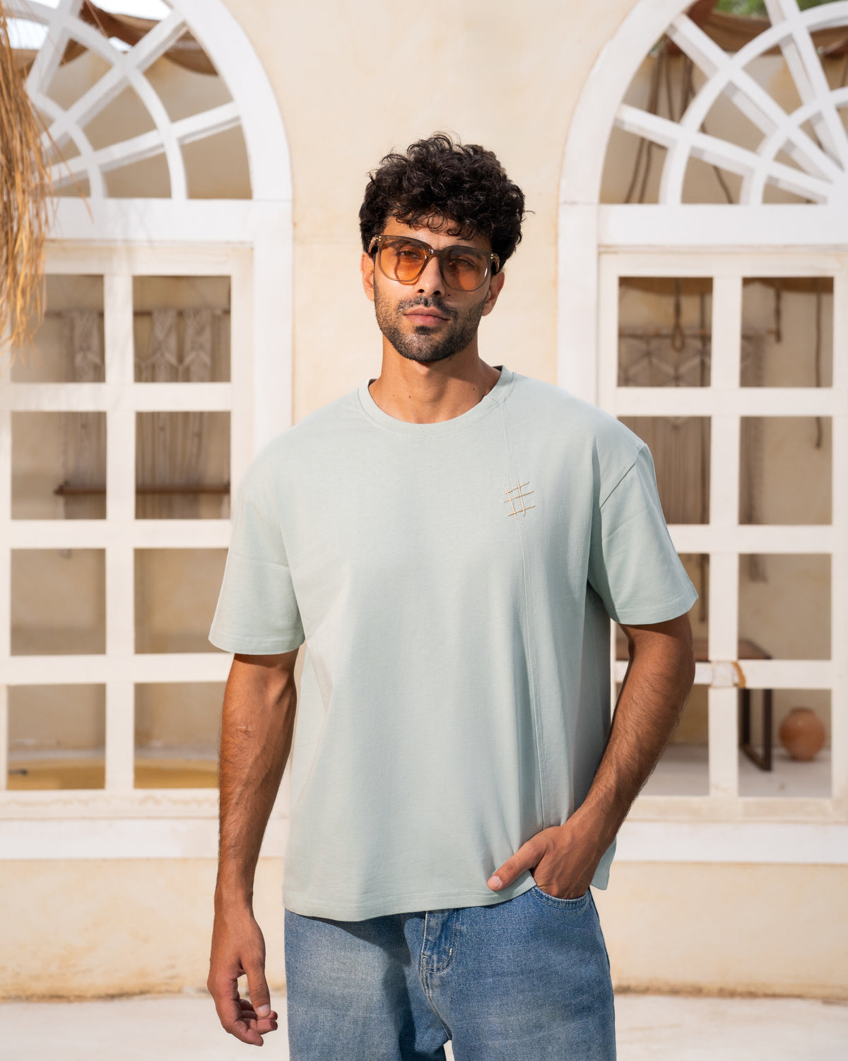 The Hand-Stitched Round Tee - Mint