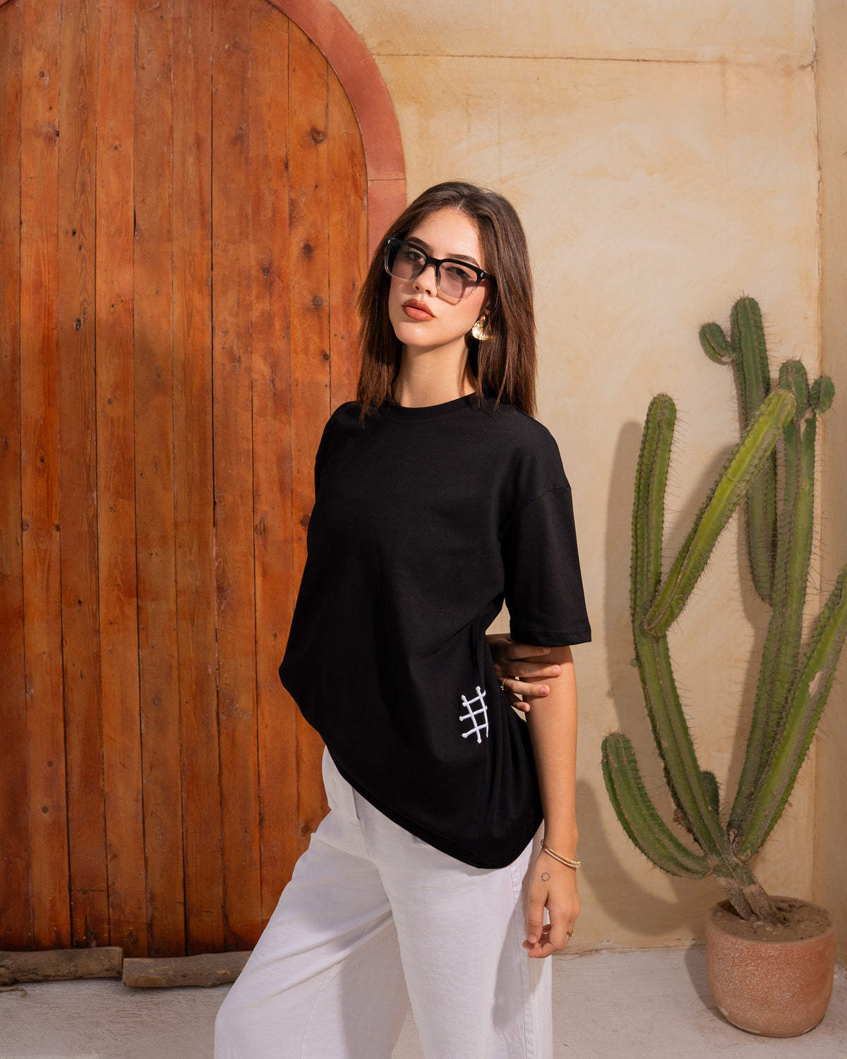 The Stitched Tee - Black