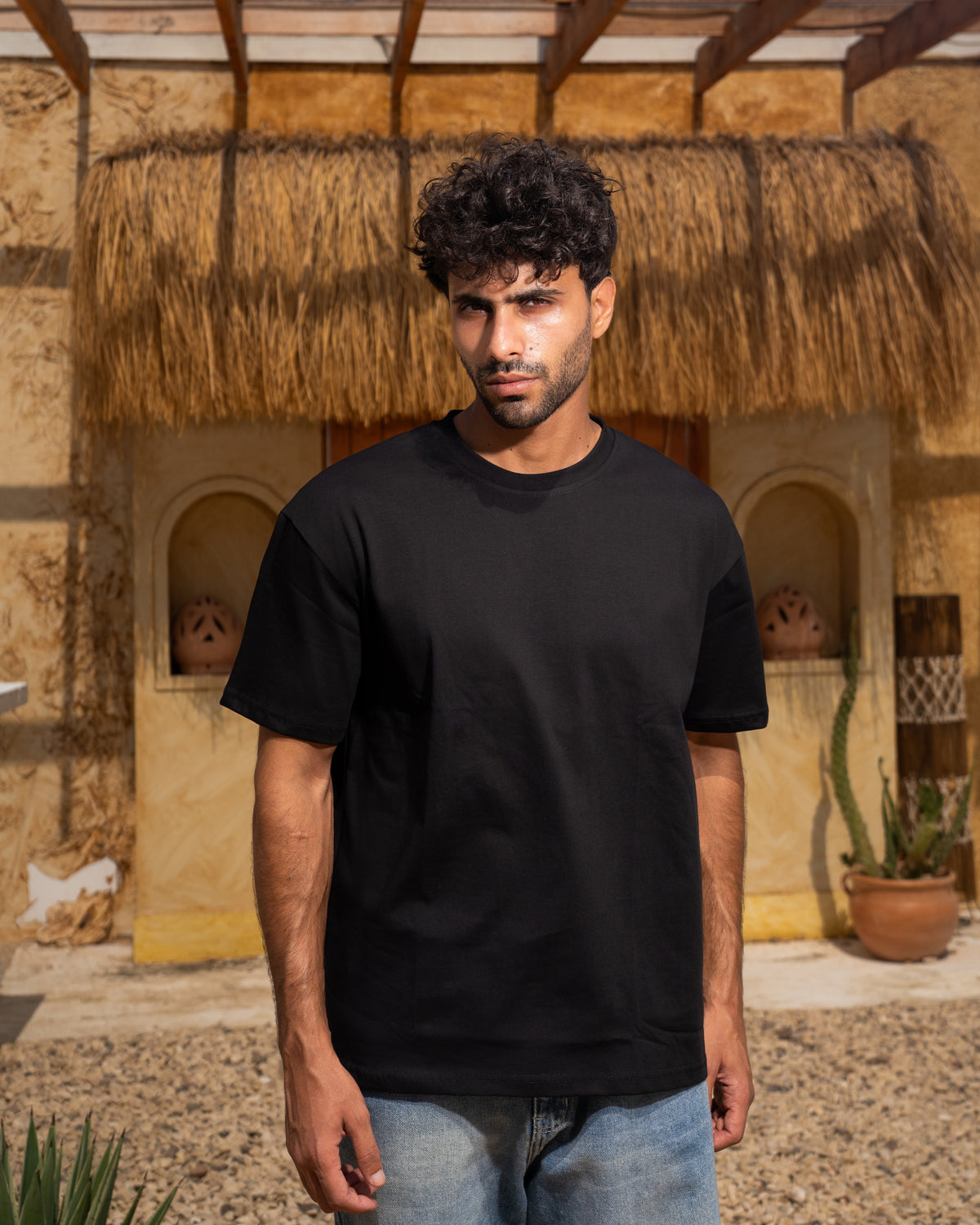 The Stitched Tee - Black