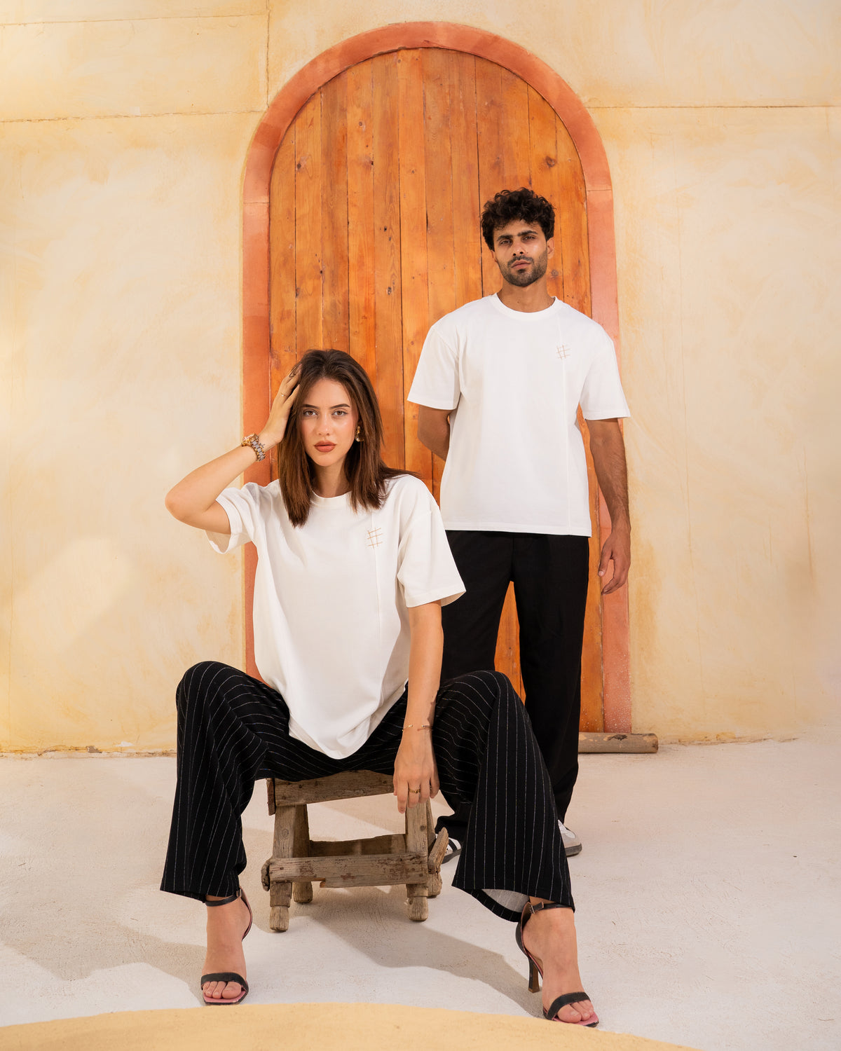 The Hand-Stitched Round Tee - White