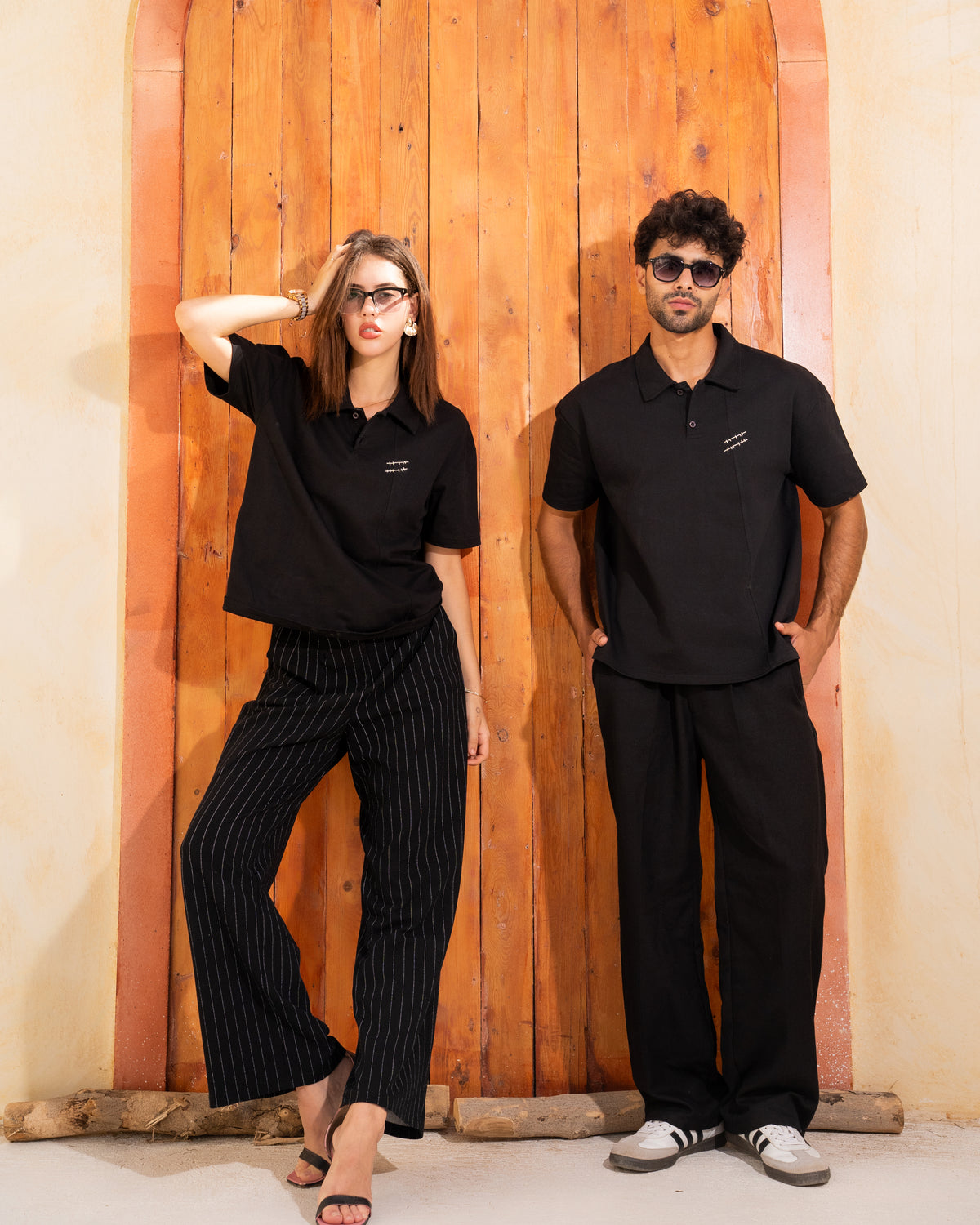 The Hand-Stitched Polo - Black