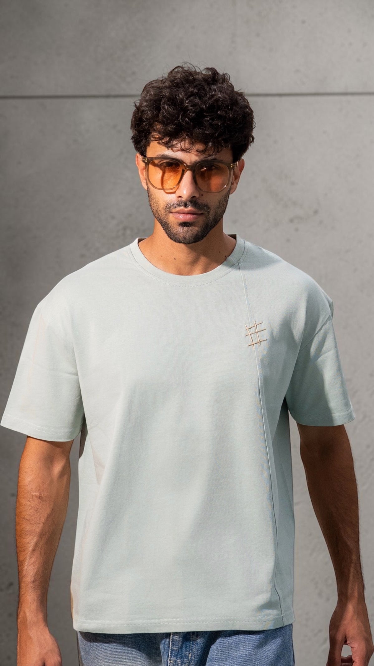 The Hand-Stitched Round Tee - Mint