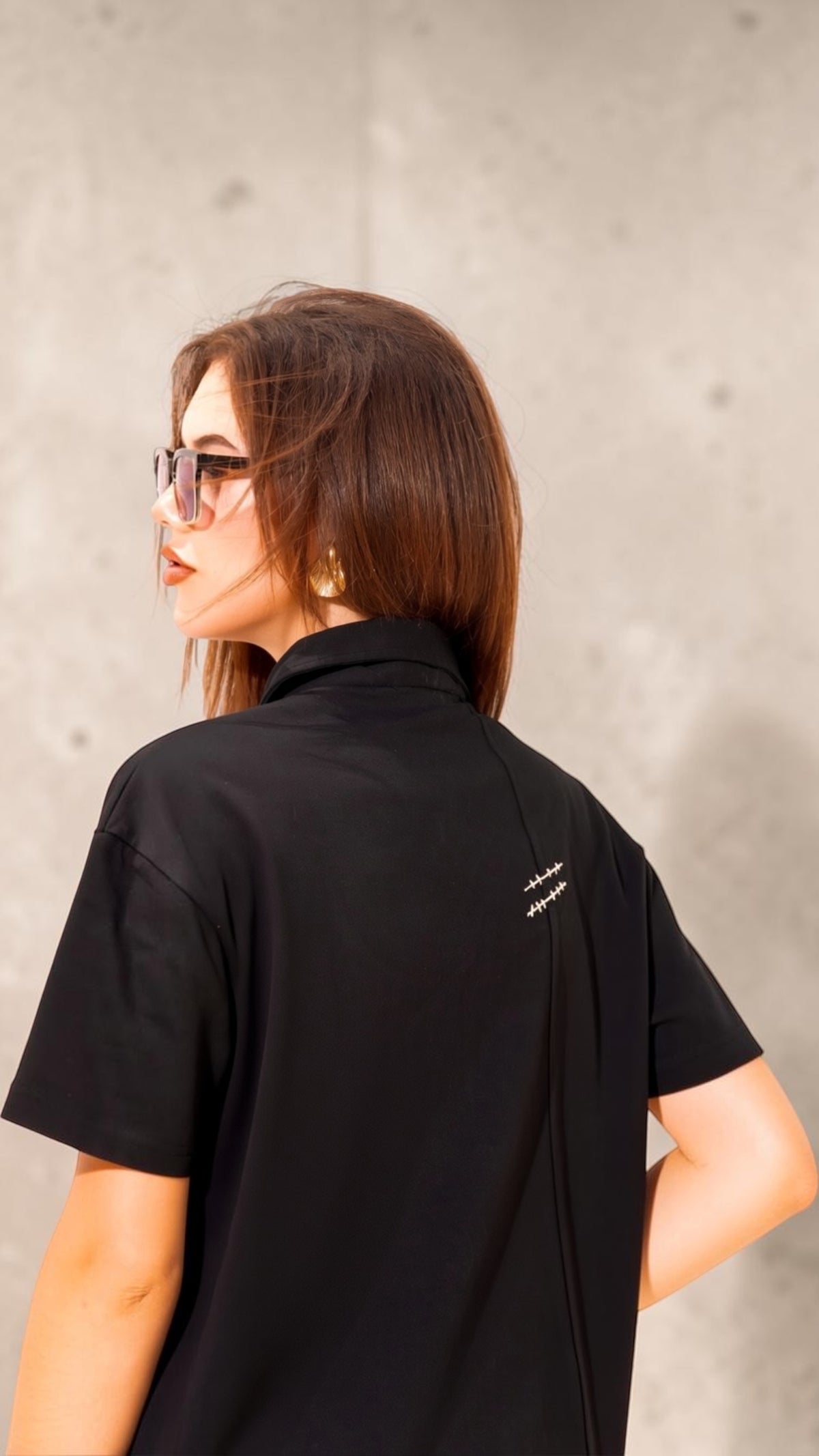 The Hand-Stitched Polo - Black