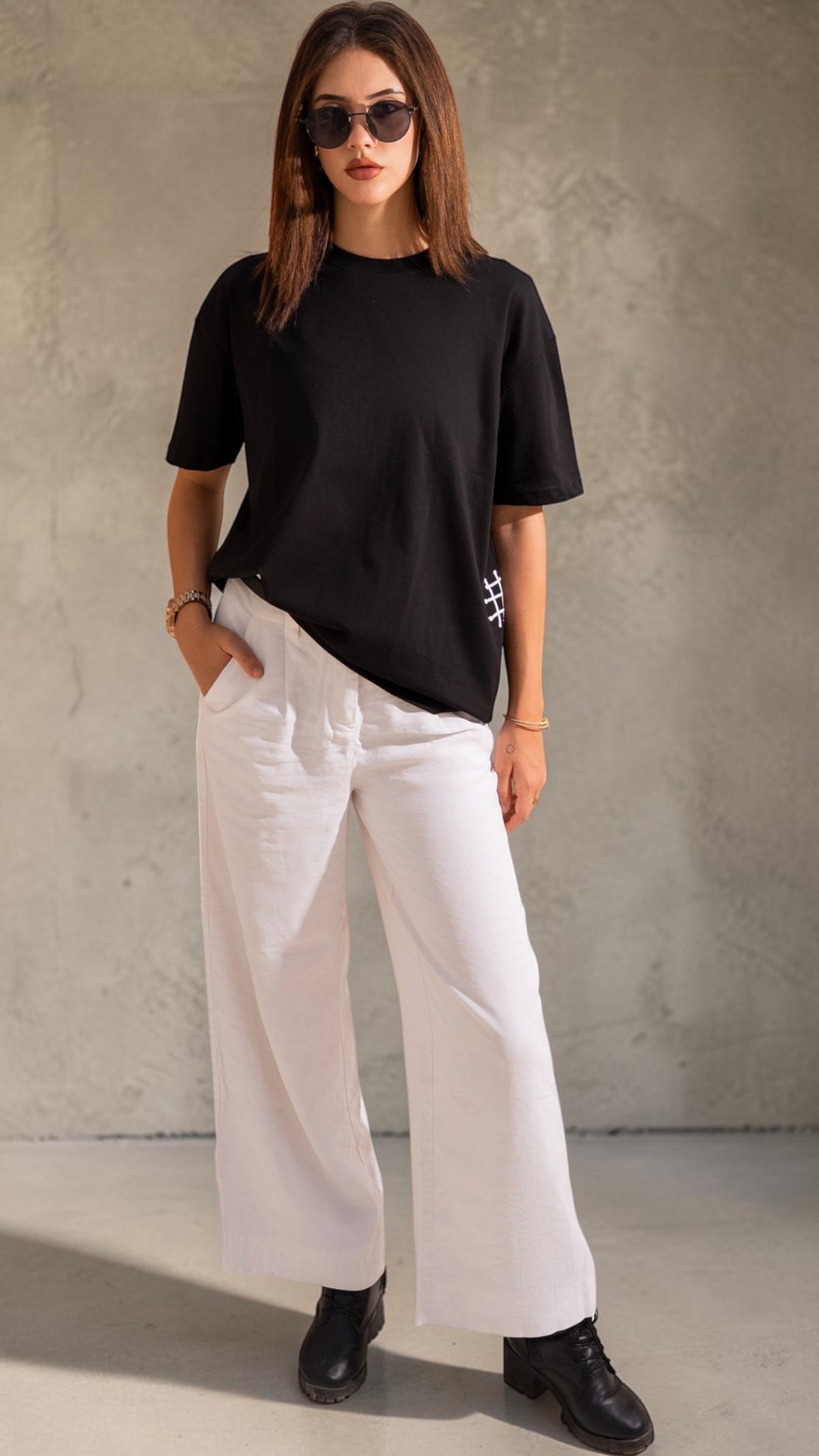 The Stitched Tee - Black