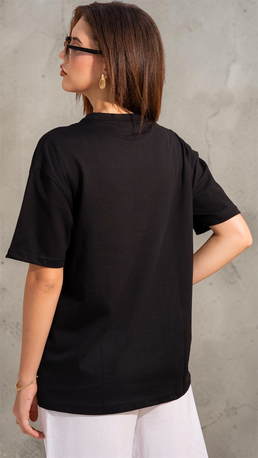 The Stitched Tee - Black