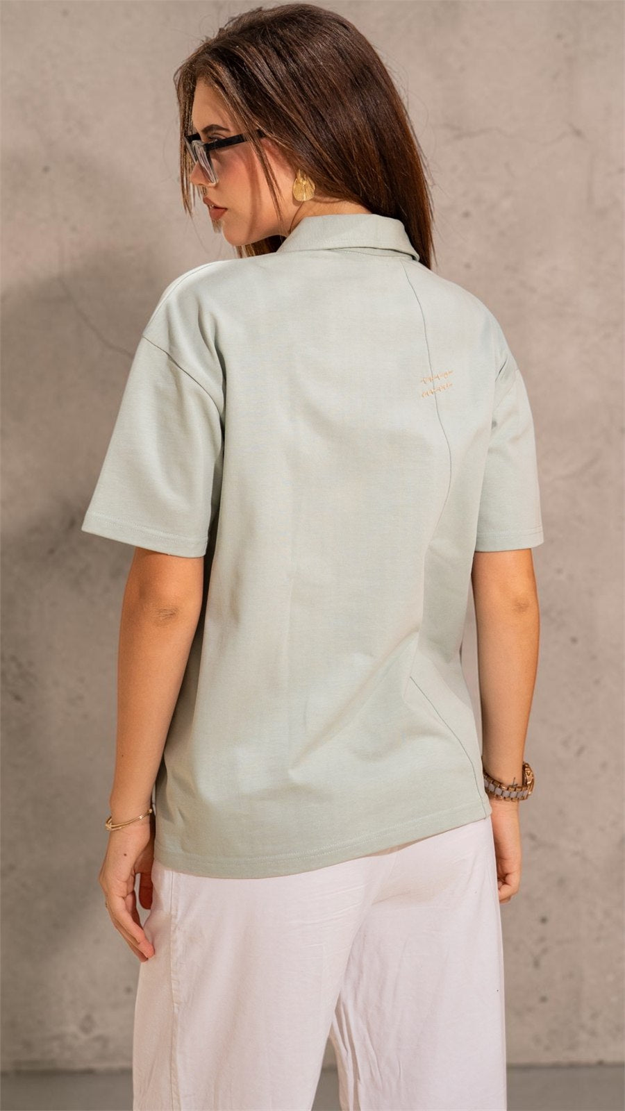 The Hand-Stitched Polo - Mint