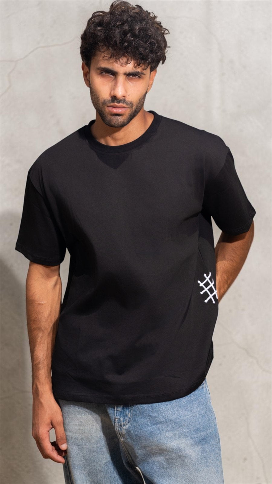 The Stitched Tee - Black