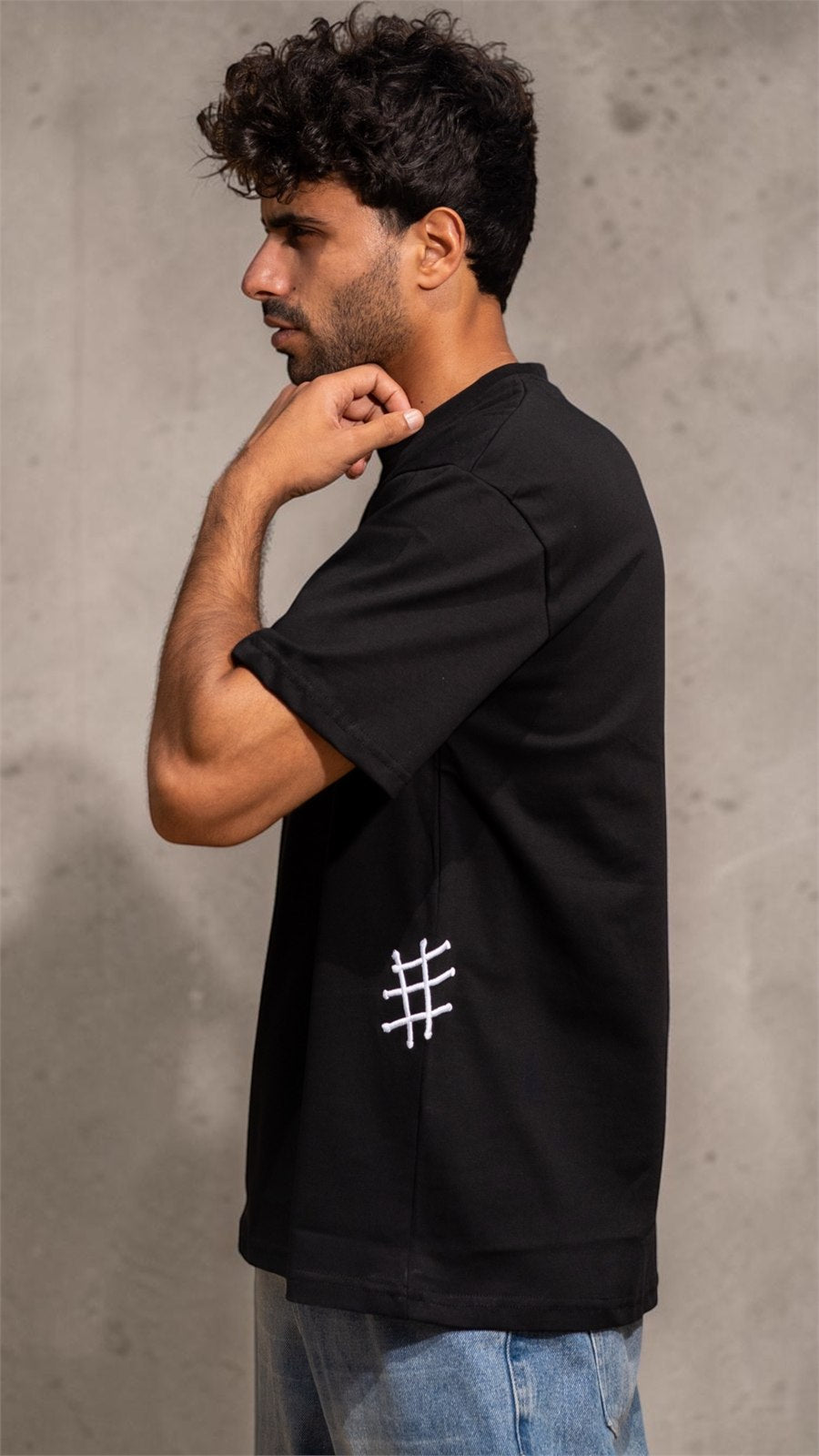 The Stitched Tee - Black