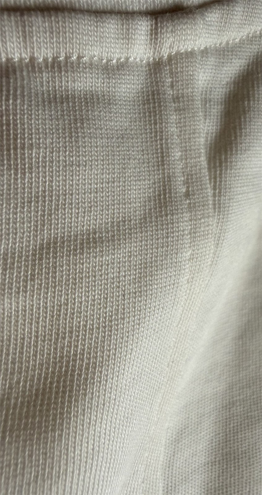 The Hand-Stitched Round Tee - White material detail 1
